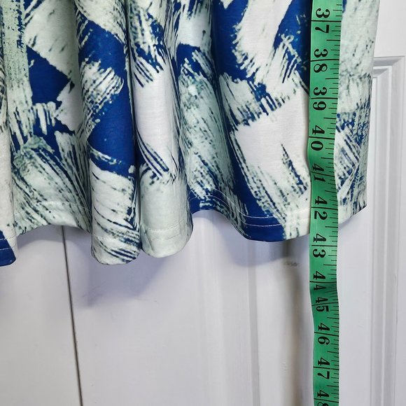 Nice Summer Dress, XL,  blue green and white. - Picture 3 of 10